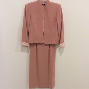 Soft Rose Three Piece Skirt Suit